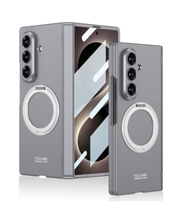 Galaxy Z Fold 8 Ultra Kılıf M-safe Şarj Özellikli Kıpta KPT-07 Ring Standlı Sert PC Kılıf