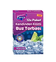 Kendinden Kilitli Buz Torbası 196 Buz Küpü 12 Paket 1 Koli