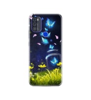 Reeder P13 Blue Max 2021 Kılıf Resimli Desenli Baskılı Silikon Kılıf Neon Butterflys 1309