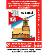 Özel 3D Görsel Zeka Geliştirici Boyanabilir Çocuk Yetişkin Puzzle Dekoratif Demonte Ahşap Oyun Maket