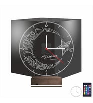 Luvivia Türk Bayrağı Ay Yıldız V1 Saatli 3D Lamba - Masa Gece Lambası