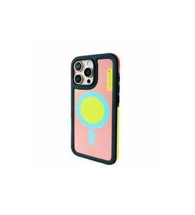 iPhone 16 Pro Uyumlu Renkli Darbelere Dayanıklı Kaymaz Yüzey Magsafe Kılıf (Siyah)