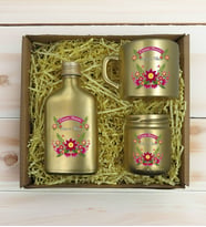 BK Gift Kişiye Özel İsimli DTF Anne Temalı Gold Kahve Fincanı & Kolonya & Mum Hediye Seti-6, Anneye Hediye, Anneler Günü Hediyesi