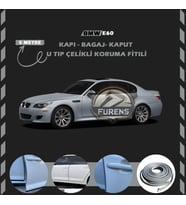 Bmw E60 Oto Araç Kapı Koruma Fitili 5metre Parlak Gri Renk