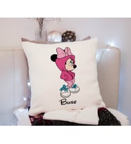 Şaşkın Minnie Mouse Yastık Kişiye Özel