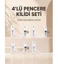 Ev Tipi Pencere Güvenlik ve Emniyet Kilidi 4 Adet Set