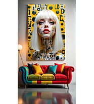 MODERN SANAT KADIN PORTRE Ev Duvar Salon Güzellik Salonu Ofis Dükkan Dekarasyon Kanvas Tablo (Çok Renkli)
