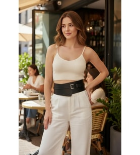 Mulvxbrf Brf02 Siyah Kadın Kemer Kalın Korse Bel Aksesuarı - Brf1128 (Mulvix)