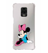 Xiaomi Redmi Note 9 Pro Köşe Korumalı Antişok Kapak Minnie Mouse Tasarımlı Şeffaf  Kılıf