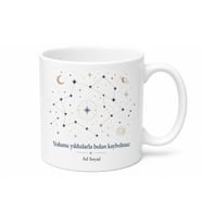 Gökyüzü Takımyıldızları Çizimli Yolunu Yıldızlarla Bulan Kupa Bardak Hediye