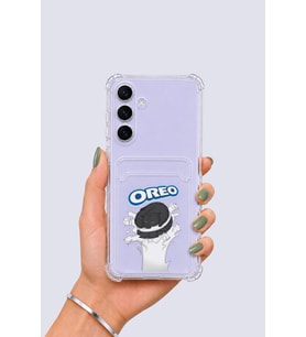 Samsung Galaxy S25 FE Kartlıklı OREO Desenli Kılıf