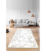 Gold Prizma Kaymaz Tabanlı Makinede Yıkanabilir Halı RV026 - 100 x 160 cm