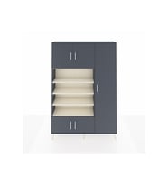Arges Dolap 11 Raflı 5 Kapaklı 132x30x195 Antrasit-Antrasit/Aytaşı