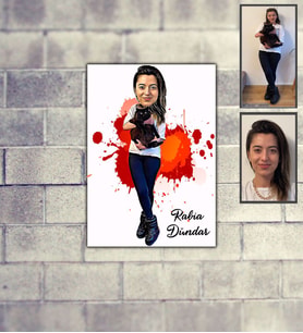 Kişiye Özel Kendin Tasarla Karikatürlü Ahşap Tablo 30x47 Model-5