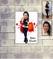 Kişiye Özel Kendin Tasarla Karikatürlü Ahşap Tablo 30x47 Model-5