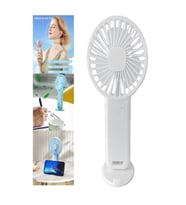 MİNİ FAN,TELEFON TUTUCU,PORTATİF EL VANTİLATÖRÜ BEYAZ  9,3x19cm