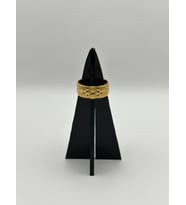 Arnes Jewelry Çelik Desenli Alyans Yüzük (Gold)