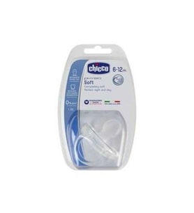 Chicco Physio Soft Silikon Emzik 6-12 Ay - Şeffaf (Renksiz)