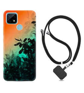 Realme C11 C21 C21Y C25Y C11 2021 Kılıf Boyun Askılı Silikon Güzel Çiçekler 1712