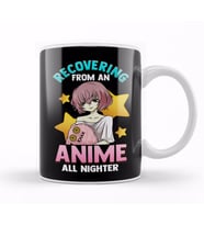 Funny Recovering From An Anime All Nighter Girl Kupa Bardak Porselen