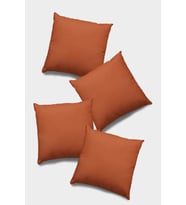 Turuncu Sade 4'lü Set Çift Taraflı Kırlent Kılıfı 4KRL020