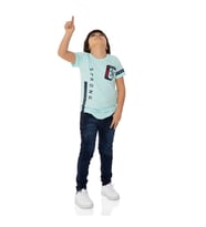 Toontoy Erkek Çocuk T-Shirt Strong Baskılı (Turkuaz)