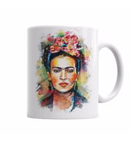 Frida Kahlo Renkli Çiçekli Kupa Bardak Porselen