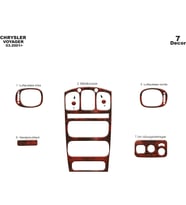 Meriç® Chrysler Voyager Ön Torpido Kaplama Maun 7 Parça 2001-2007 (Maun)