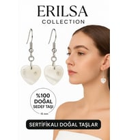 Sertifikalı Kalp Model Swarovski Taşlı Sedef Küpe – Zarafet ve Duygusal Uyum Taşı (Çok Renkli)