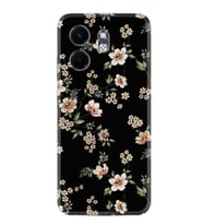Infinix Hot 50i Kılıf Boutique Baskılı Resimli Siyah Fon Çiçek Pcode -045
