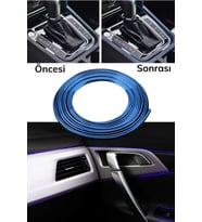 Araba Dekorasyon Şeridi 5 Metre Esnek PVC Trim Şeridi Kolay Kurulum Araç İçi Dekorasyon Bandı
