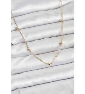 CM Gold Renk Top Zincirli Kadın Kolye TJ-BKO10915