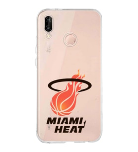 Huawei P20 Lite Uyumlu Kapak Miami Heat Tasarımlı Şeffaf Silikon Kılıf