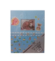 HİDZ 10 x 15 200'LÜK Bebek Albümü Desenli (Penceresiz) (Puantiye Mavi)