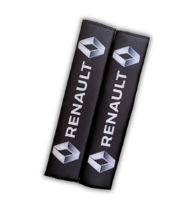 Renault Dijital Baskılı Emniyet Kemer Pedi / Renault Siyah Emniyet Kemer Kılıf Aksesuar 2'Li Set