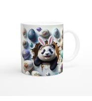 Tavşan Kulaklı Çiçek Taçlı Panda Temalı Baskılı Kupa Bardak