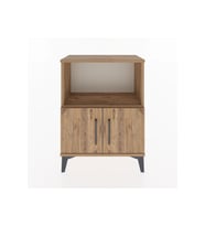 Arges Komodin 2 Raflı 2 Kapaklı 60x30x80 Çam-Çam