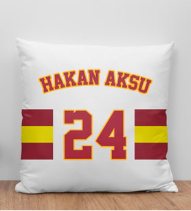 BK Gift Kişiye Özel Taraftar Kırlent Yastık-1, Arkadaşa Hediye, Doğum Günü Hediyesi