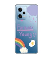 Redmi Note 12 Pro 5G Uyumlu Forever Young Tasarımlı Şeffaf Telefon Kılıfı