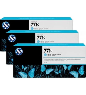 Tonersepeti Hp 771-B6Y36A Orjinal Açık Mavi Kartuş 3'Lü Paket