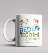 Kişiye Özel Beden Eğitimi Öğretmeni Tasarımlı Beyaz Renk Kupa 5