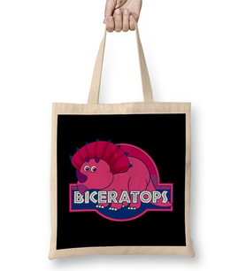 Biceratops Pride Dinosaur Bez Çanta Uzun Saplı