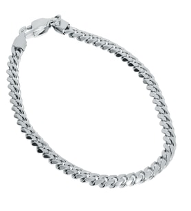 Erkek 6 mm Zincir Çelik Bileklik (Silver)