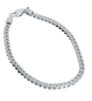 Erkek 6 mm Zincir Çelik Bileklik (Silver)