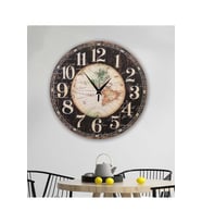 bilge Tasarım retro Duvar Saati 35 x 35 CM (Çok Renkli)