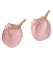 Andywawa Ac23070 Floral %100 Organic Cotton Prematüre Eldiven Pink