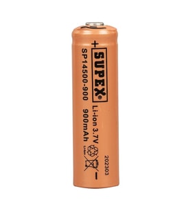Supex Lityum Ion 3.7v 900mah Şarj Edilebilir Başlıklı Pil SP14500-900s