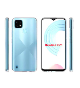 Realme C21 Kılıf Zore Şeffaf İnce ve Esnek Süper Silikon Kılıf (Renksiz)