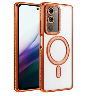 Redmi 15 4G Joke Simli Magneticsafe Kılıf - Turuncu