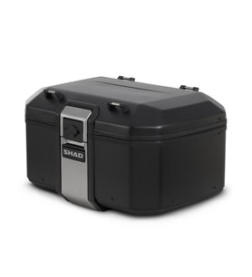 TR55 Black Motosiklet Arka Çanta 55 Litre Kapasiteli Top Case Motor Çanta Alüminyum Siyah